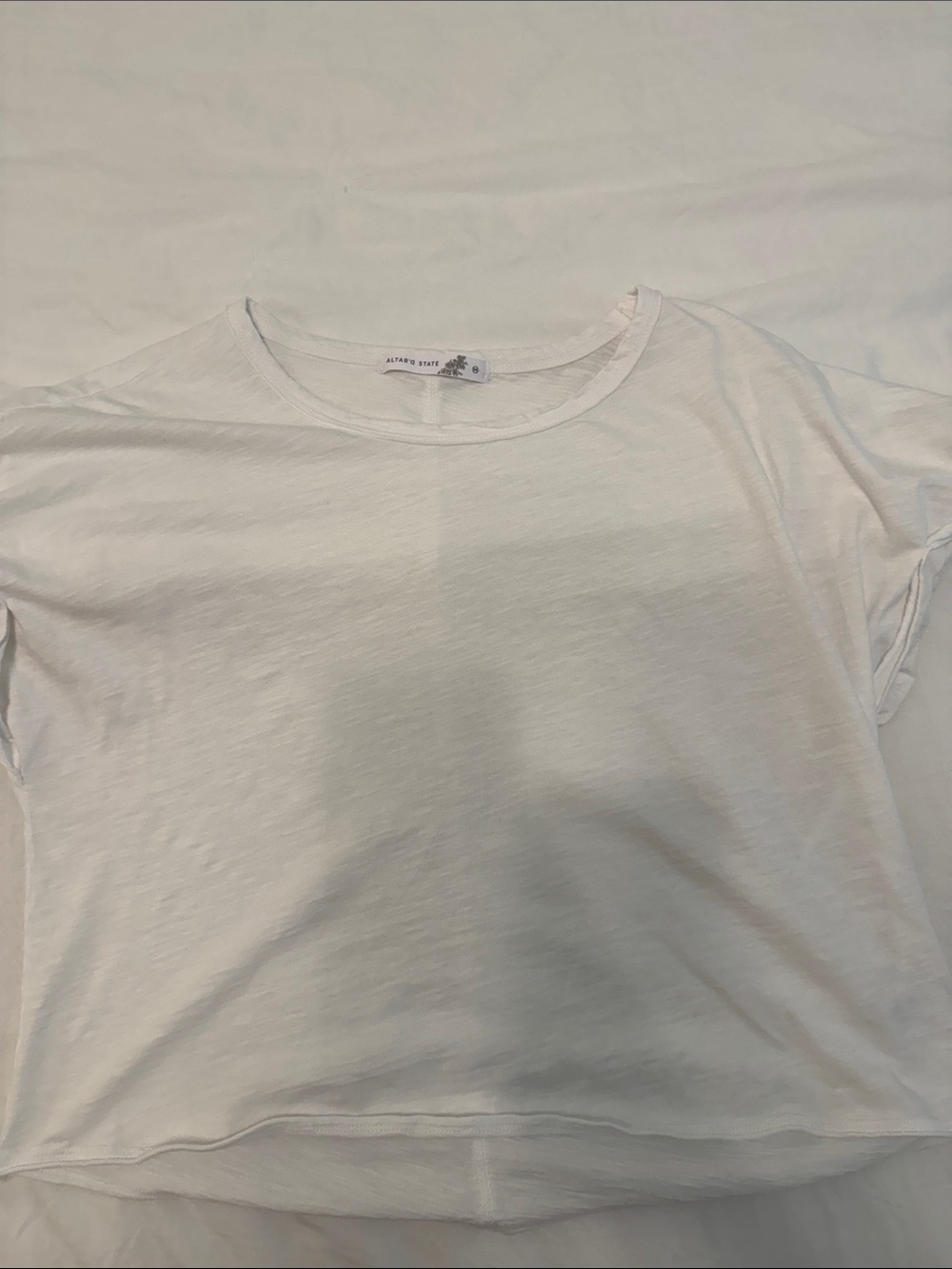 Altar'd State White Crewneck Top Size M